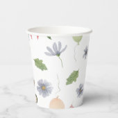 Cute Baby Spring Summer Rabbit On A Bike Pattern Papieren Bekers (Achterkant)