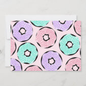 Cute Baby Sprinkle Roze Groene Paarse Donuts Showe Kaart (Achterkant)
