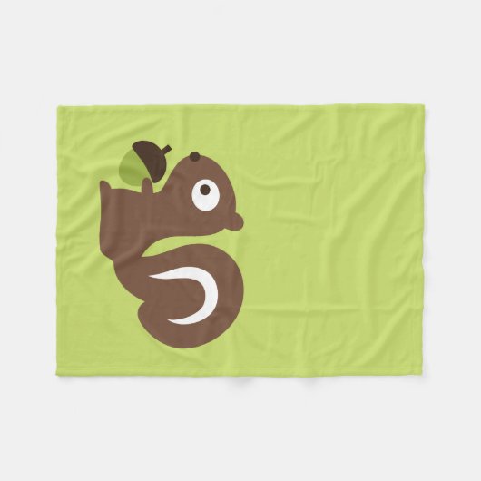 Cute Baby Squirrel Design Fleece Deken (Voorkant (Horizontaal))