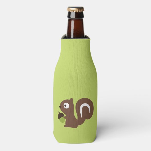 Cute Baby Squirrel Design Flesjeskoeler (Fles Voorkant)