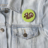 Cute Baby Squirrel Design Ronde Button 5,7 Cm (In situ)