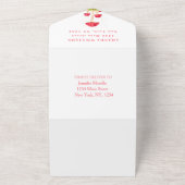 Cute Baby Squirrel Toadstool Fox Animal Waterverf All In One Uitnodiging (Buitenkant)