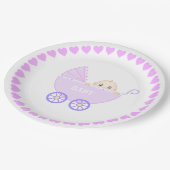 Cute Baby Stroller Papieren Bordje (Gekanteld)