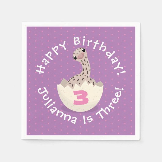 Cute baby struisvogel in de illustratie van de eie servet (Voorkant)