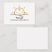 Cute Baby Sunrise Hartelijk dank Notitiekaartje (Voorkant / Achterkant)