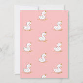 Cute Baby Swan Crown Stars Baby shower Kaart (Achterkant)