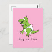 Cute Baby T-Rex Dinosaur Kinderen Briefkaart (Voorkant / Achterkant)