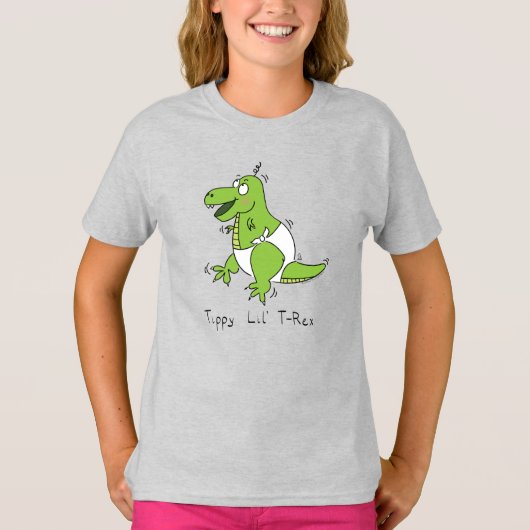 Cute Baby T-Rex Dinosaur Kinderen T-shirt (Voorkant)