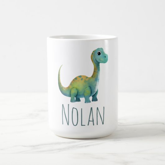 Cute baby T-Rex Dinosaur Name Toddler Gift Koffiemok (Center)