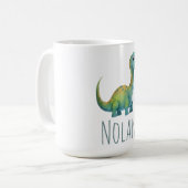 Cute baby T-Rex Dinosaur Name Toddler Gift Koffiemok (Voorkant links)