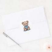 Cute Baby Teddy Bear Ronde Sticker (Envelop)