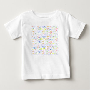 Cute Baby Tee Shirt Fish Print