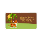 Cute Baby Tiger Address Label (Voorkant)