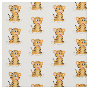 Cute Baby Tiger Animal Safari Oerwoud Stof