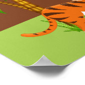 Cute Baby Tiger Baby shower Banner Poster (Hoek)