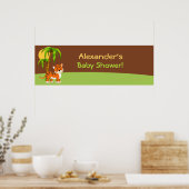 Cute Baby Tiger Baby shower Banner Poster (Keuken)