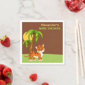 Cute Baby Tiger Baby shower Paper Napkins Servetten (Insitu)