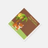 Cute Baby Tiger Baby shower Paper Napkins Servetten (Hoek)