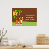 Cute Baby Tiger Baby shower Poster (Keuken)