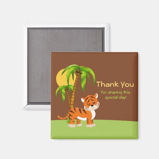Cute Baby Tiger Bedankt Magnet (Voorkant / Achterkant)