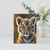 Cute Baby Tiger Cub Briefkaart (Staand voorkant)