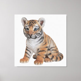 Cute Baby Tiger Cub Canvas Afdruk