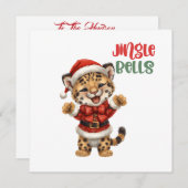 Cute Baby Tiger cub Christmas Illustration Feestdagenkaart (Voorkant / Achterkant)