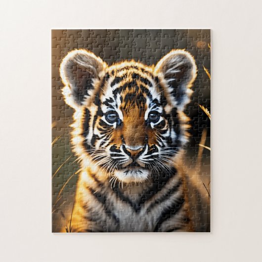 Cute Baby Tiger Cub Legpuzzel (Verticaal)