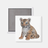 Cute Baby Tiger Cub Magneet (Voorkant / Achterkant)