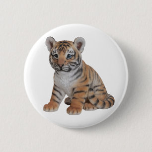 Cute Baby Tiger Cub Ronde Button 5,7 Cm