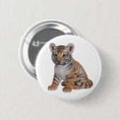 Cute Baby Tiger Cub Ronde Button 5,7 Cm (Voorkant /achterkant)