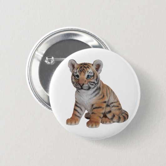 Cute Baby Tiger Cub Ronde Button 5,7 Cm (Voorkant /achterkant)