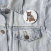 Cute Baby Tiger Cub Ronde Button 5,7 Cm (In situ)