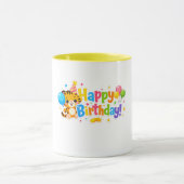 Cute Baby Tiger Happy Birthday Coffee Mug Mok (Midden)