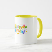 Cute Baby Tiger Happy Birthday Coffee Mug Mok (Voorkant rechts)