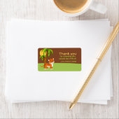 Cute Baby Tiger Hartelijk dank Etiket (Insitu)