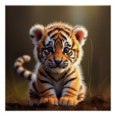 Cute Baby Tiger Perfect Poster (Voorkant)