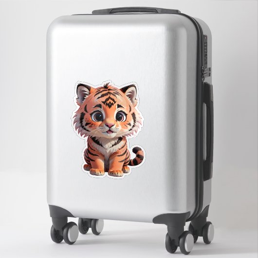 Cute Baby Tiger Sticker (Koffer)