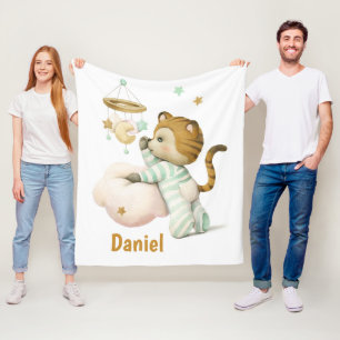 Cute baby tijger fleece deken