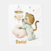 Cute baby tijger fleece deken (Voorkant)