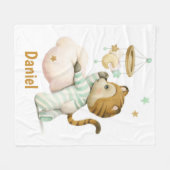 Cute baby tijger fleece deken (Voorkant (Horizontaal))