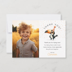 Cute baby toekan, vlieg even over, kinder verjaard bedankkaart