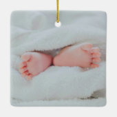 Cute Baby Toes and Feet Keramisch Ornament (Achterkant)