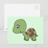 Cute Baby Tortoise Briefkaart (Voorkant / Achterkant)