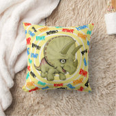 Cute Baby Triceratops RAWR Pillow Kussen (Deken)