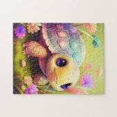 Cute Baby Turtle Jigzaag Puzzle Legpuzzel (Horizontaal)
