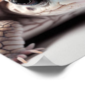 Cute Baby Turtle Portret | Vierkant 1:1 Poster (Hoek)