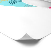 Cute Baby Unicorn Art, Child's Name & Message Poster (Hoek)