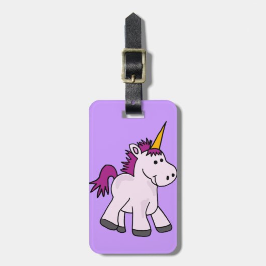 Cute Baby Unicorn Cartoon Bagagelabel (Voorkant verticaal)