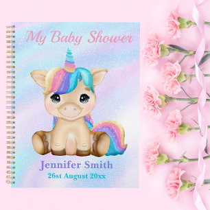 Cute Baby Unicorn Customize Baby Shower / Memories Planner